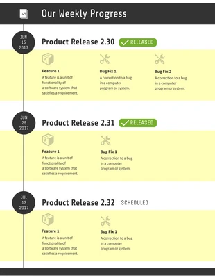 Free  Template: Product Development Release Infographic Template