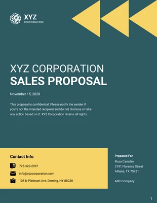 business  Template: Corporation Sales Proposal Template