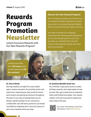 premium  Template: Rewards Program Promotion Newsletter Template