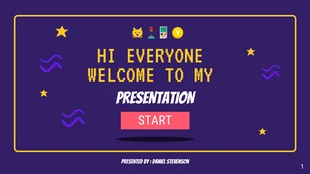 Free  Template: Animated Welcome To My Presentation Template