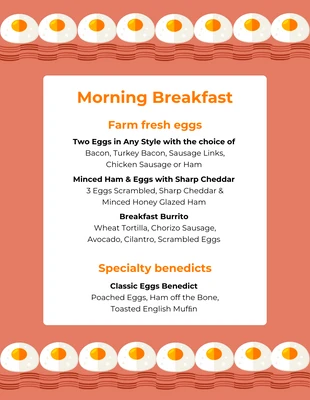 Free  Template: Pink Pastel Minimalist Illustration Morning Breakfast Menu