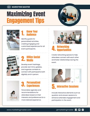 premium  Template: Maximizing Event Engagement Tips Infographic Template