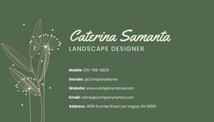 Green Elegant Aesthetic Landscaping Business Cards - Page 2