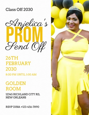 Free  Template: Prom Send-Off Flyer Template