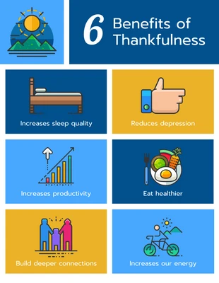 business  Template: Thankfulness Benefits List Infographic Template