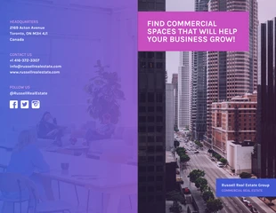 premium  Template: Gradient Real Estate Bi Fold Brochure Template