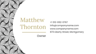 White And Black Pattern Tattoo Business Card - Page 2