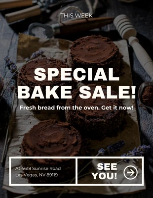 Free  Template: Printable Cake Sale Flyer Template