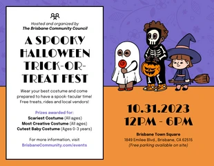 Free  Template: Spooky Halloween Flyer Template