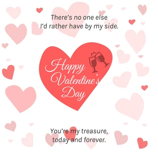 Free  Template: Romantic Hearts Valentine's Day Card