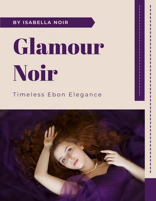 Free  Template: Cream And Purple Modern Elegant Fashion Book Cover