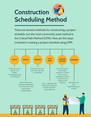 Free  Template: Construction Scheduling green simple Template