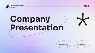 Free  Template: Gradient Simple Company Presentation Template