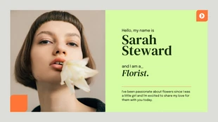 Free  Template: Florist About Me Presentation Template