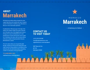 premium  Template: Morocco Travel Tri Fold Brochure Template