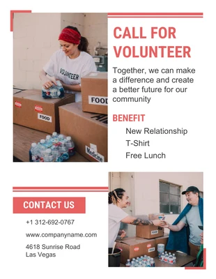 Free  Template: Call for Volunteer Flyer Template