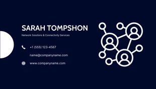 White And Navy Modern Professional Networking Business Card - Page 2