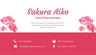 Soft Pink Floral Business Card - Page 2