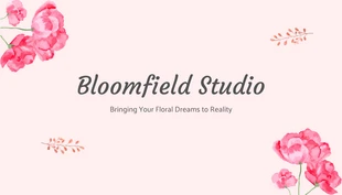 Free  Template: Soft Pink Floral Business Card