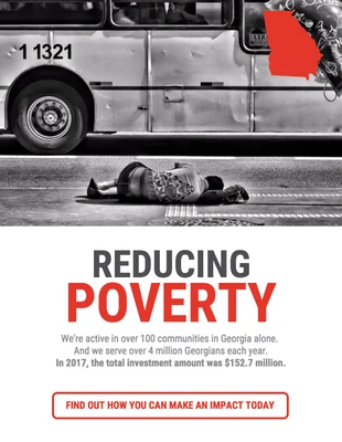 Free  Template: Reducing Poverty Infographic Template