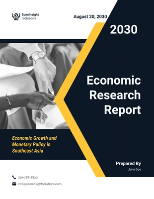 Free  Template: Economic Research Report Template