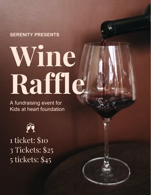 Free  Template: Wine and Beyond Fundraising Flyer Template