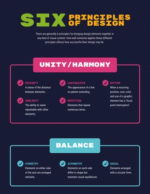 premium  Template: Six Principles of Design Infographic Template