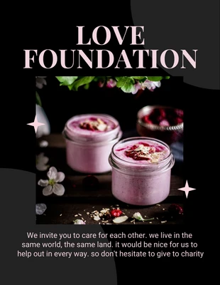 Free  Template: Love Foundation Charity Flyer Template