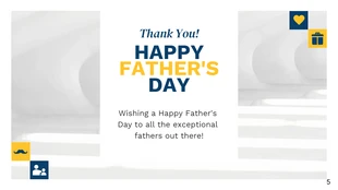 Minimalist Yellow and Dark Blue Father's Day Presentation - Page 5