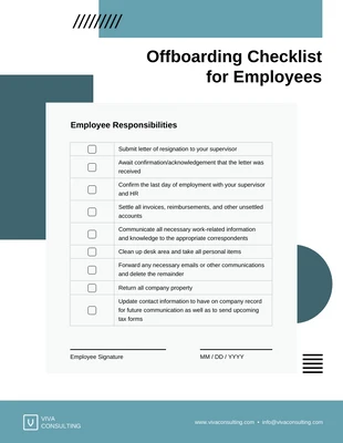 business interactive Template: Employee Offboarding Checklist Template