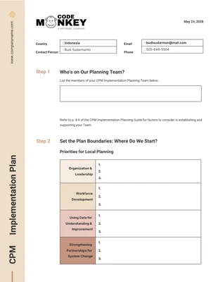 Free  Template: CPM Implementation Plan Template