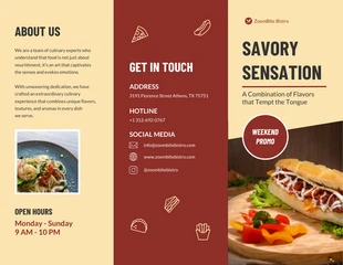 Free  Template: Modern Food Sandwich Brochure Template