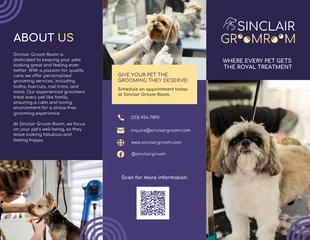 Free interactive Template: Dog Pet Grooming Services Brochure Template