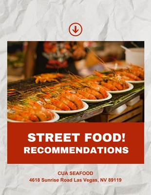 Free  Template: Simple Street Food Flyer Template