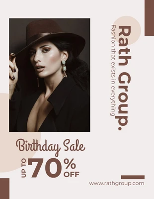 Free  Template: Ebb Birthday Sale Flyer Design Template