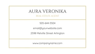 White and Gold Simple Real Estate Business Card - Page 2