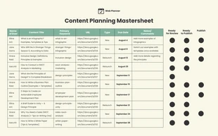 premium  Template: Social Media Content Plan Template