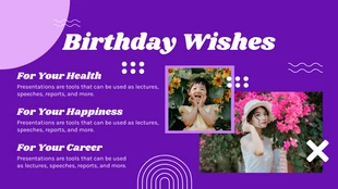 Purple And White Modern Minimalist Greeting Birthday Presentation - Page 4