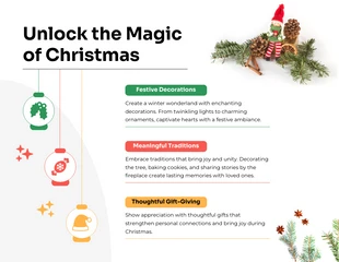 Free  Template: Unlock the Magic Christmas Infographic Template