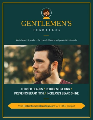 premium  Template: Mens Hair Care Product Flyer Template