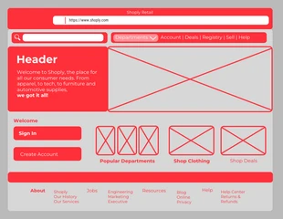 premium  Template: Retail Wireframe Template