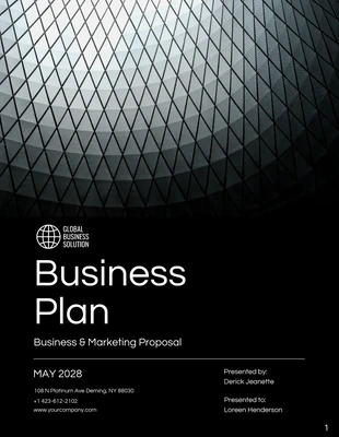 Free  Template: Diamond Cover Page Business Plan Template