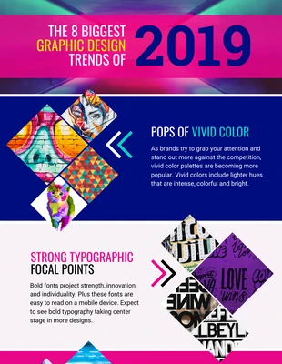 Free  Template: Colorful Graphic Design Trends Infographic Template