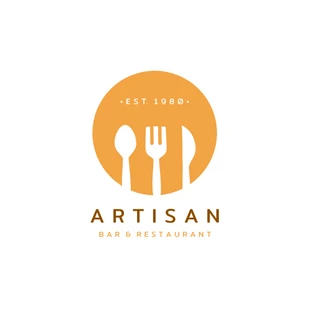 premium  Template: Orange Restaurant Business Logo