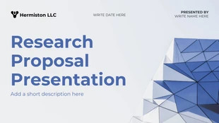 Free  Template: Modern Clean Proposal Research Presentation Template