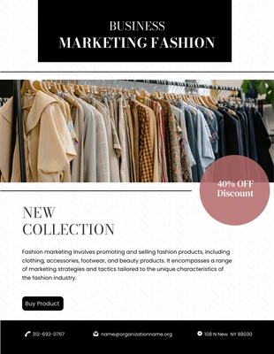 Free  Template: Black Fashion Marketing Business Template