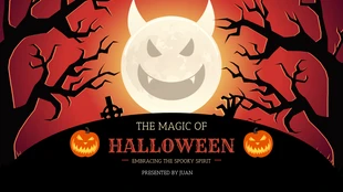 Free  Template: Black Magic Halloween Presentation Template