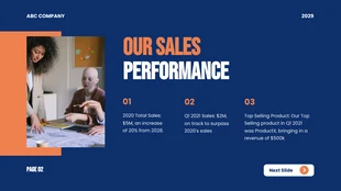 Blue And Orange Sales Presentation - Page 3