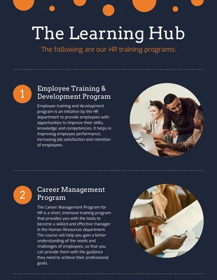 Free  Template: HR Training Programs Infographic Template