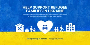 Free  Template: Support Ukraine Twitter Post